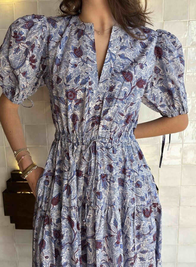 Ulla Johnson- Adriana Short Sleeve Cotton Dress- Gardenia