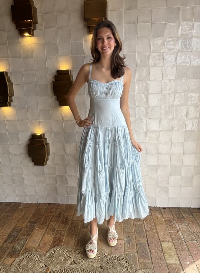 Ulla Johnson- Emmalina SL Midi Dress- Adriatic