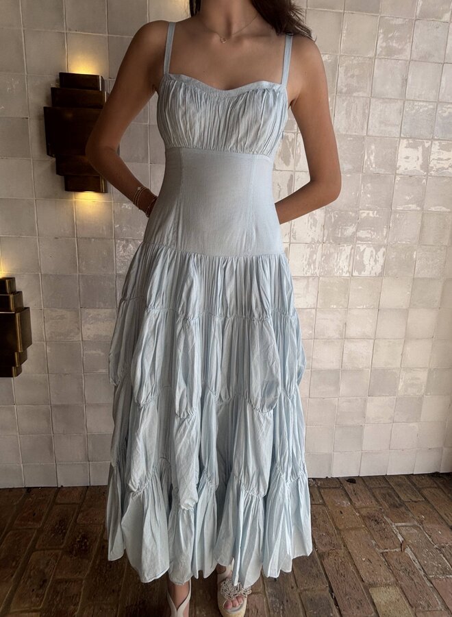 Ulla Johnson- Emmalina SL Midi Dress- Adriatic