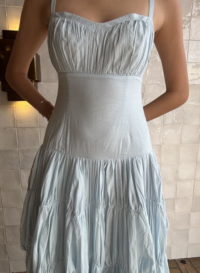 Ulla Johnson- Emmalina SL Midi Dress- Adriatic