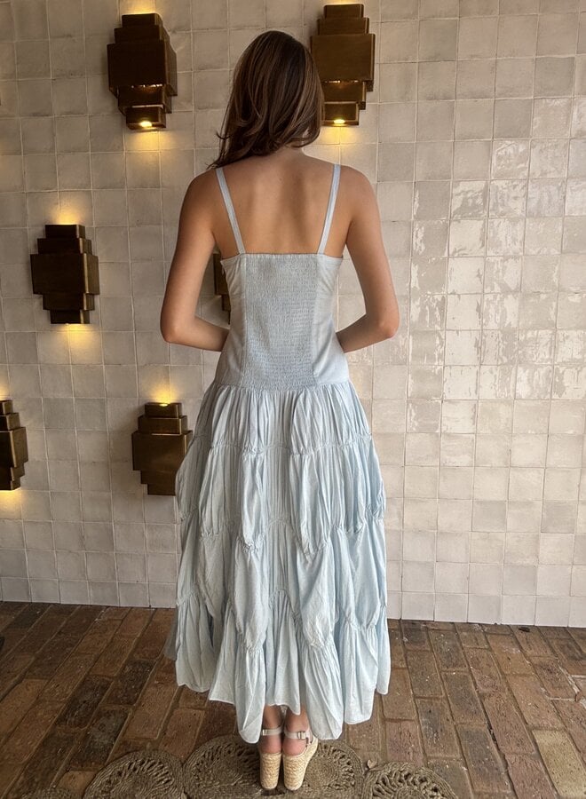 Ulla Johnson- Emmalina SL Midi Dress- Adriatic