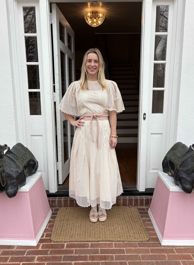 Ulla Johnson- Faun Eyelet Cotton Skirt- Cowrie