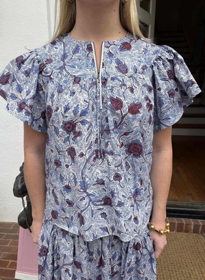 Ulla Johnson- Perline SS Cotton Blouse- Gardenia