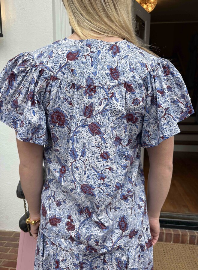 Ulla Johnson- Perline SS Cotton Blouse- Gardenia