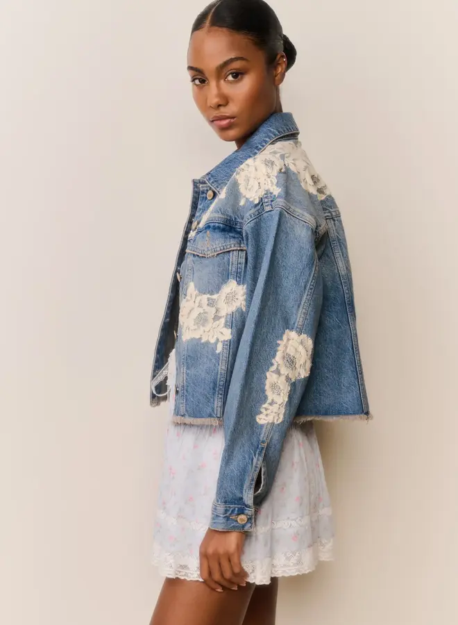 Love Shack Fancy- Amana Jacket- Faded Blue