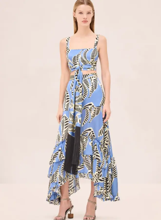 Alexis- Keen Top- Azure Print