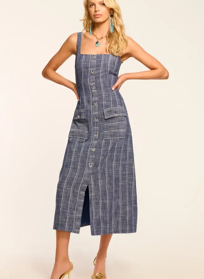 Ramy Brook- Noemi Dress- Indigo Stripe