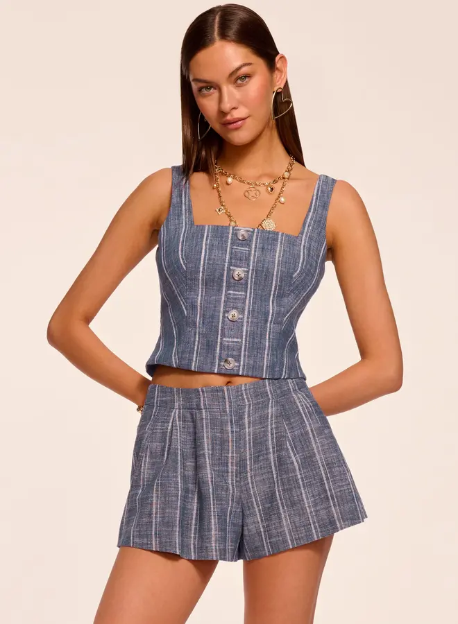 Ramy Brook- Bernadette Short- Indigo Stripe