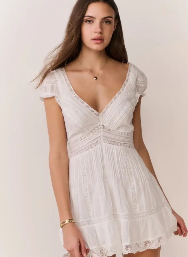 Love Shack Fancy- Edena Dress- White