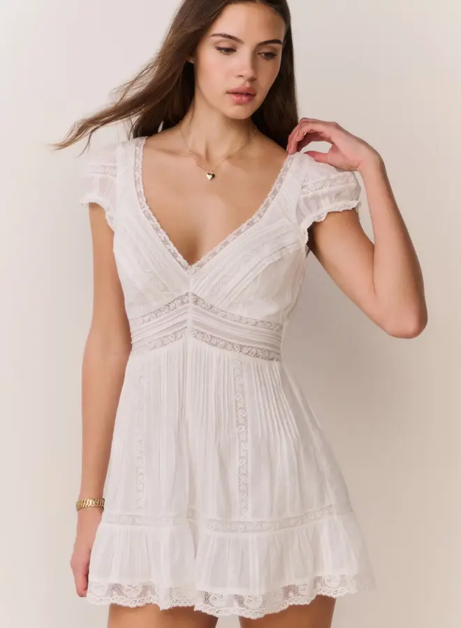Love Shack Fancy- Edena Dress- White