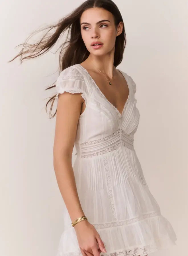 Love Shack Fancy- Edena Dress- White