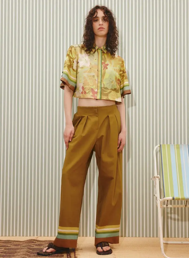Alemais- MAXI CROPPED SHIRT
