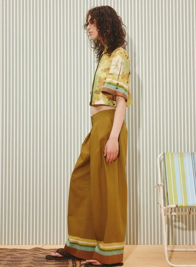 Alemais- MAXI CROPPED SHIRT