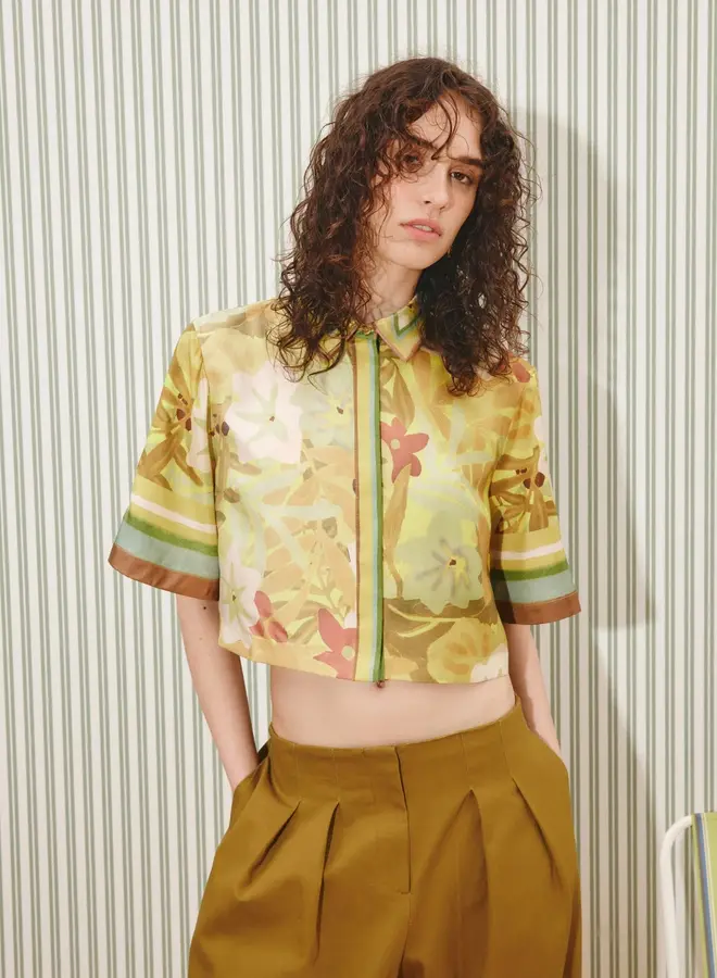 Alemais- MAXI CROPPED SHIRT