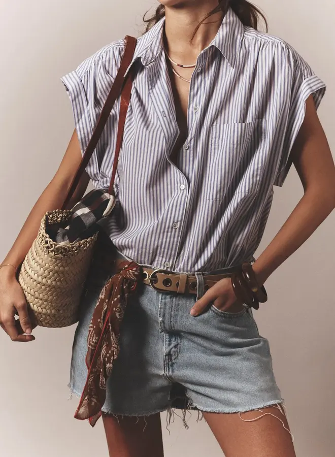 Xirena- Lexi Shirt- Blue Aggie