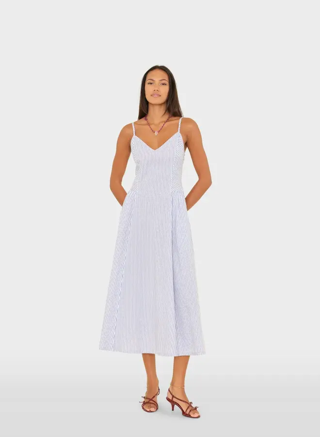 Xirena- Bardot Dress- Blue Aggie