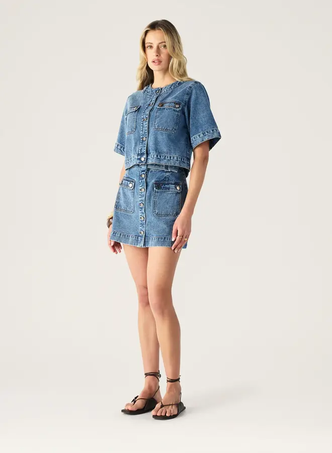 Mos The Label- Aveline Denim Mini Skirt