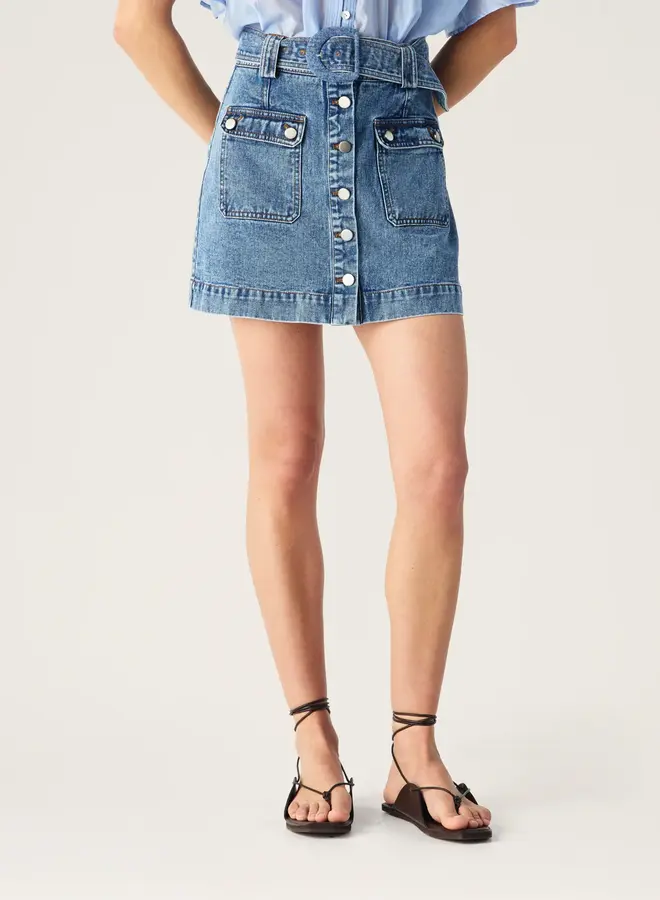Mos The Label- Aveline Denim Mini Skirt