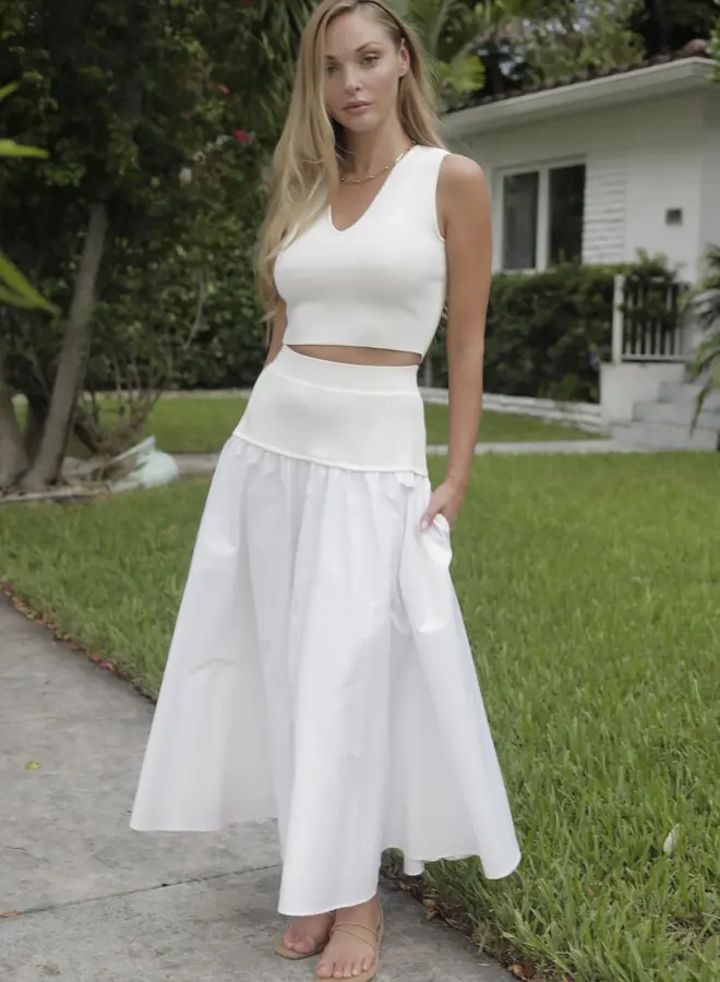 Karina Grimaldi- Saira Knit Set- White