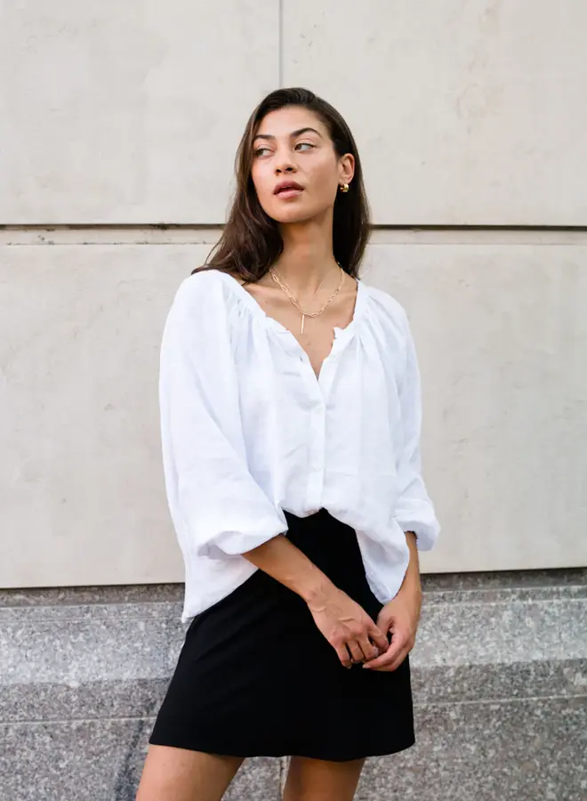 Natalie Busby- Toss It On - White