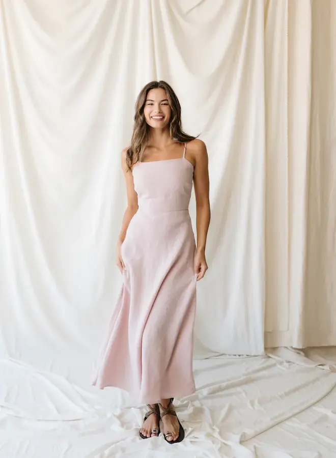 Natalie Busby- Tie Back Dress - Blush