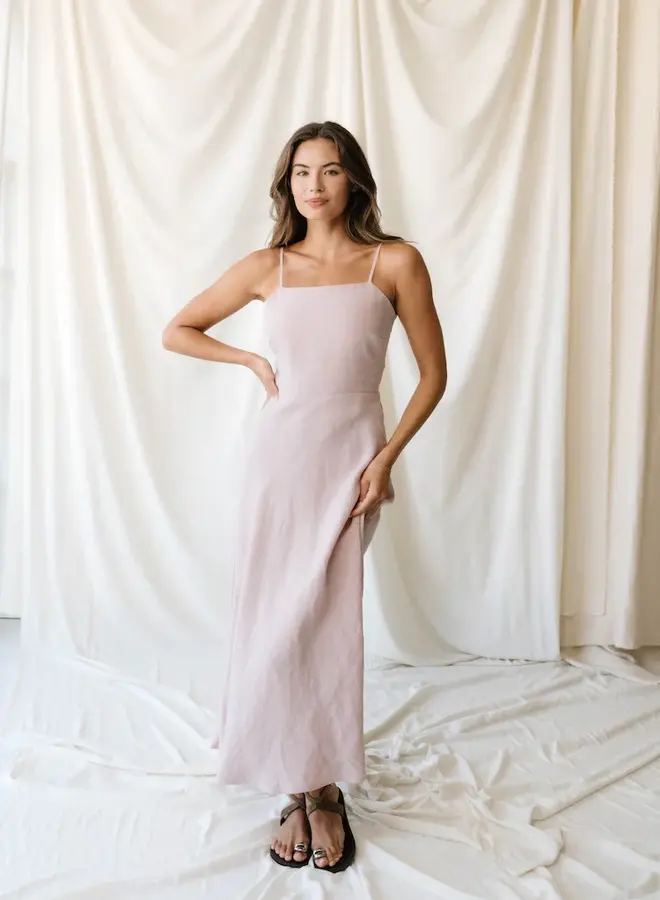 Natalie Busby- Tie Back Dress - Blush