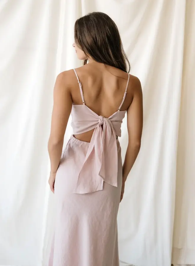 Natalie Busby- Tie Back Dress - Blush