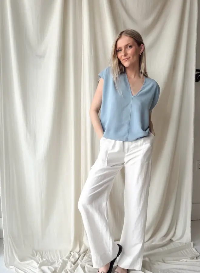 Natalie Busby- Box Top - Chambray