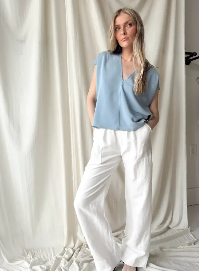 Natalie Busby- Box Top - Chambray