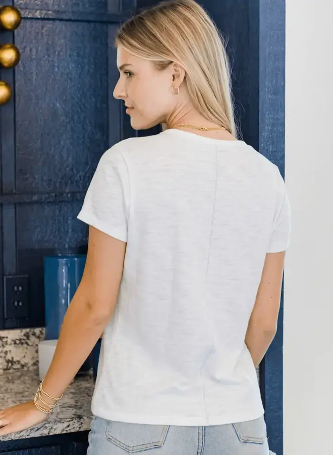 Erin Gray- The Classic Tee in White - Short Sleeve