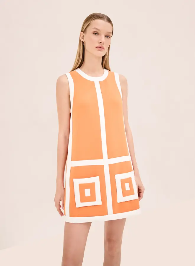 Alexis- Estara Dress- Ember/White