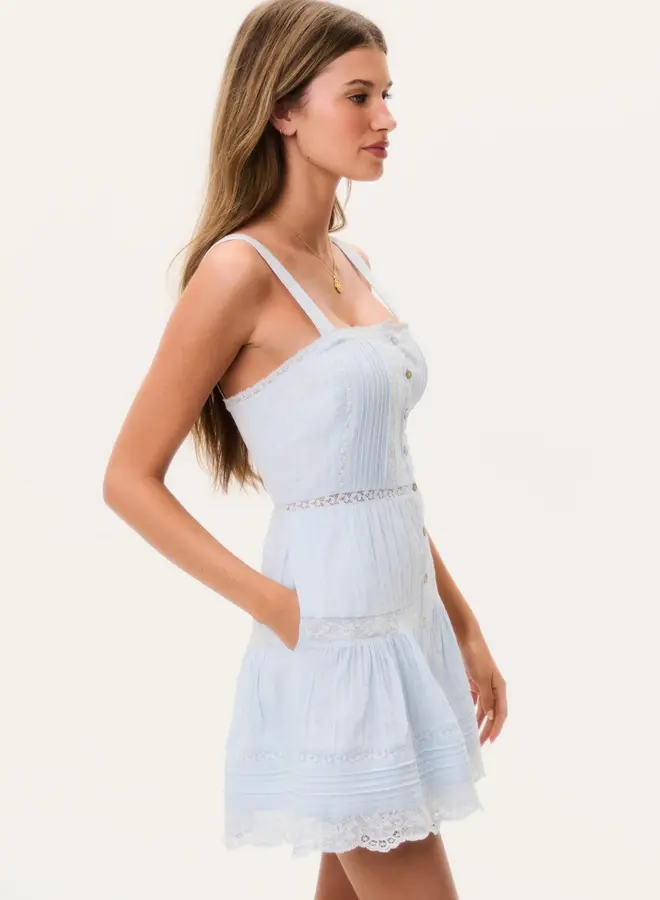Love Shack Fancy- Charlize Dress- Blue Finch