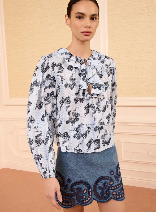 Ulla Johnson- Siena LS Cotton Top- Ciel