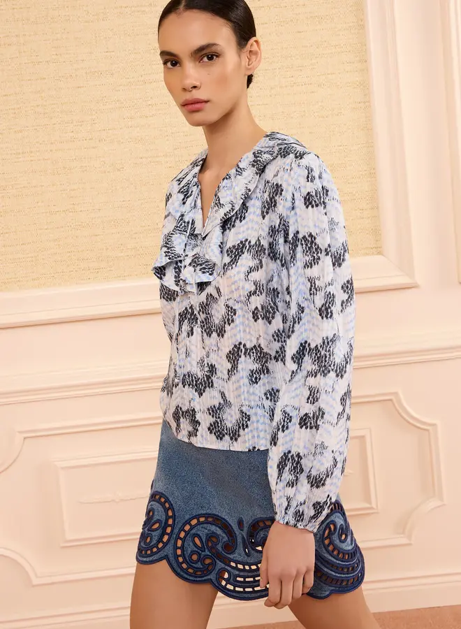 Ulla Johnson- Siena LS Cotton Top- Ciel