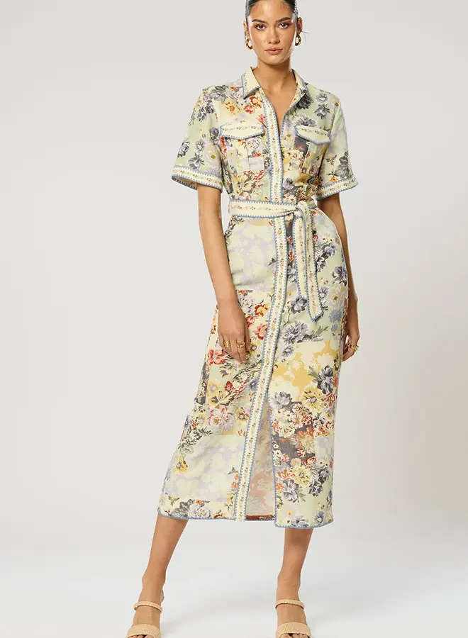 Winona- Genovia Midi Dress- Multi Print