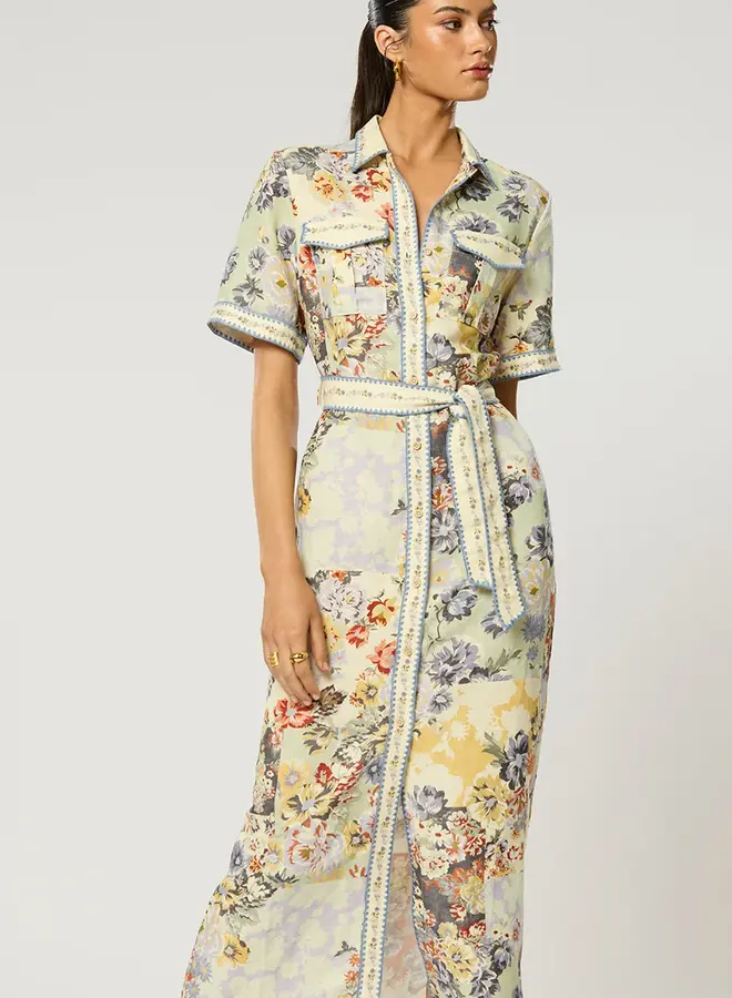 Winona- Genovia Midi Dress- Multi Print