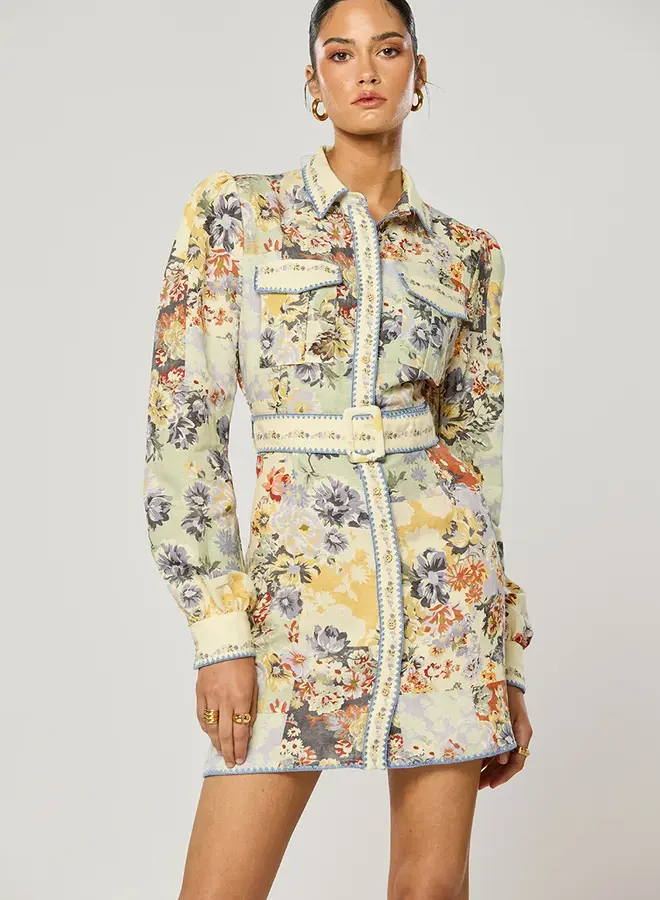Winona- Genovia Short Dress- Multi Print