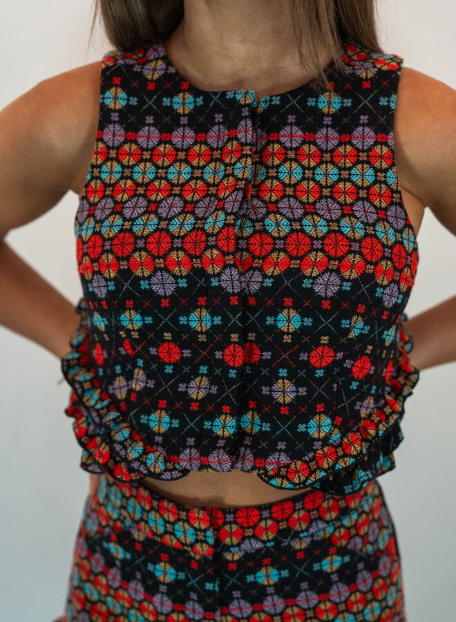 SHUG- Maggie Top- Circle Jacquard