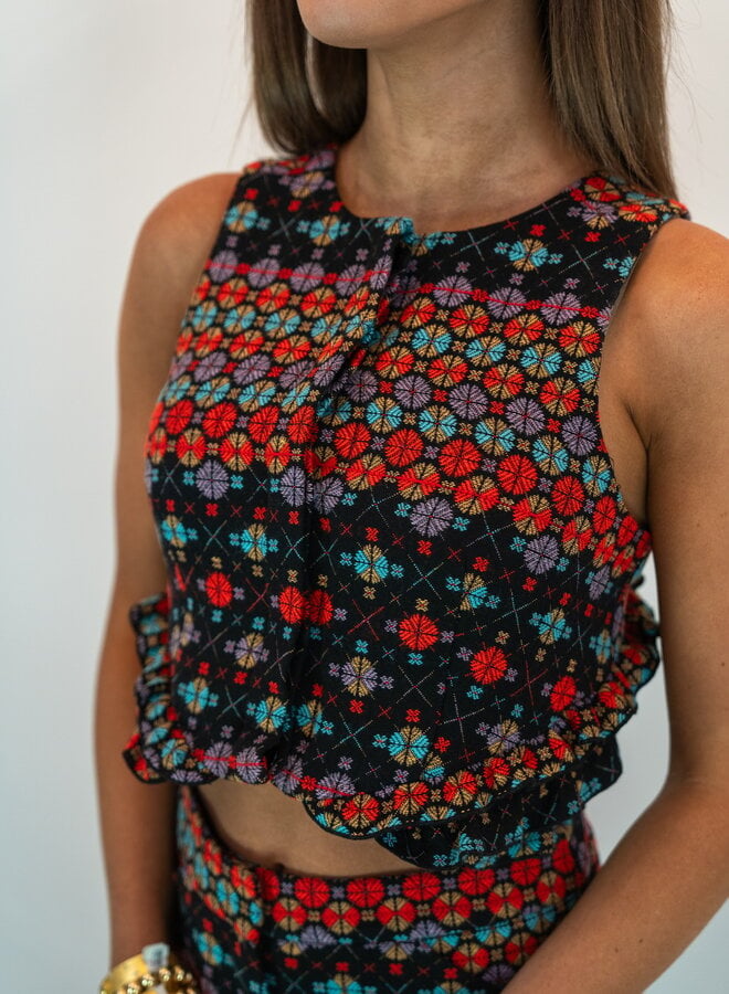 SHUG- Maggie Top- Circle Jacquard