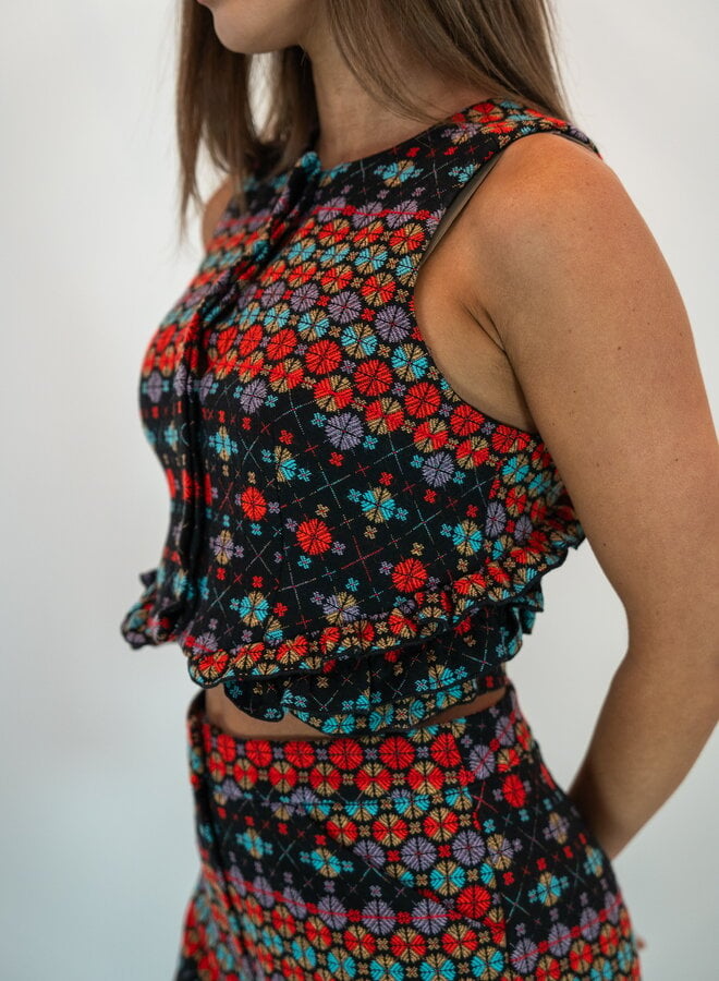 SHUG- Maggie Top- Circle Jacquard