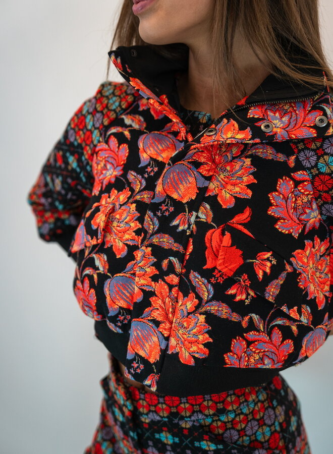 SHUG- Blair Bomber- Floral Jacquard