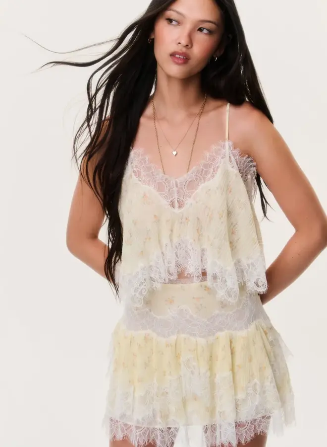 Love Shack Fancy- Kellison Skirt- Sweet Nectar