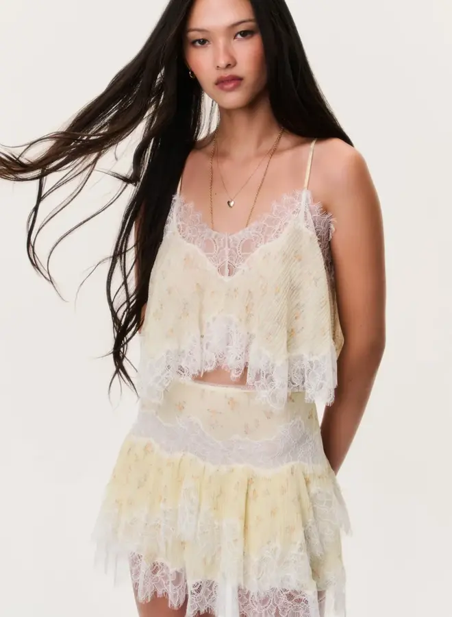 Love Shack Fancy- Kellison Skirt- Sweet Nectar