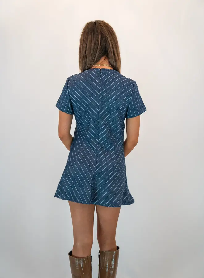 SHUG- Jess Dress- Tick Stripe