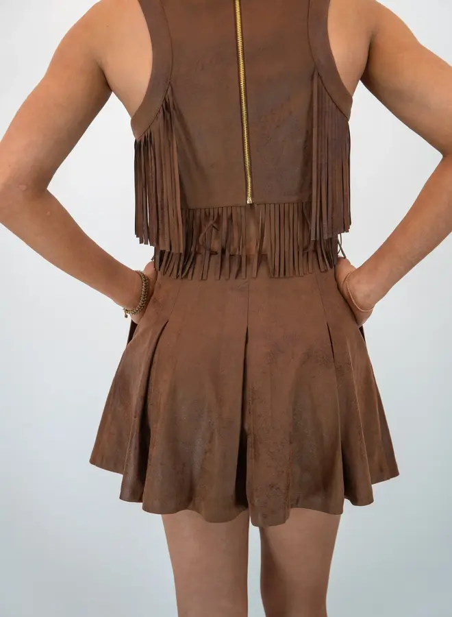 SHUG- Leo Top- Distressed Leather