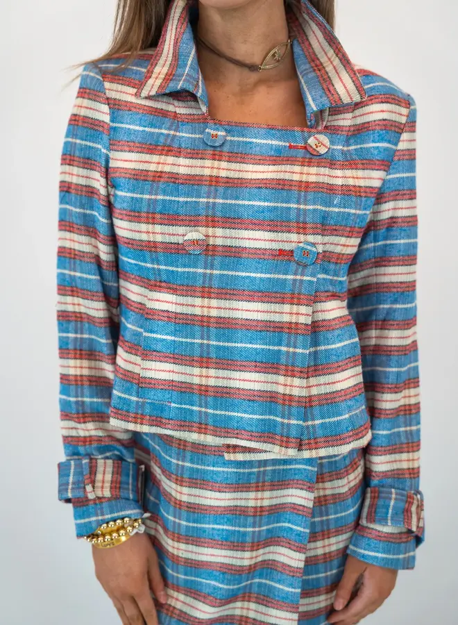 SHUG- Julia Jacket- Plaid Stripe