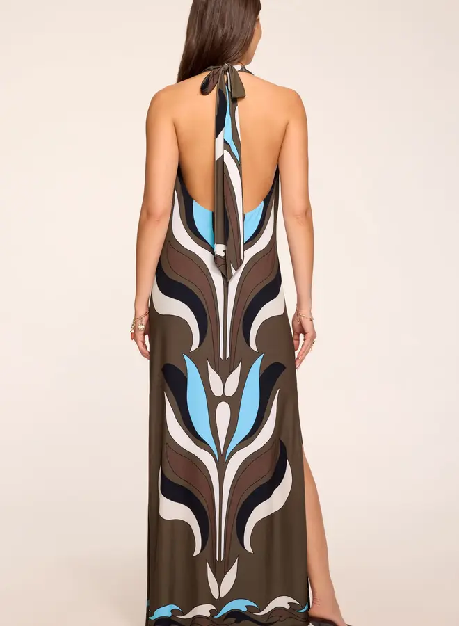 Ramy Brook- Presley Printed Maxi Dress- Sepia Grotto