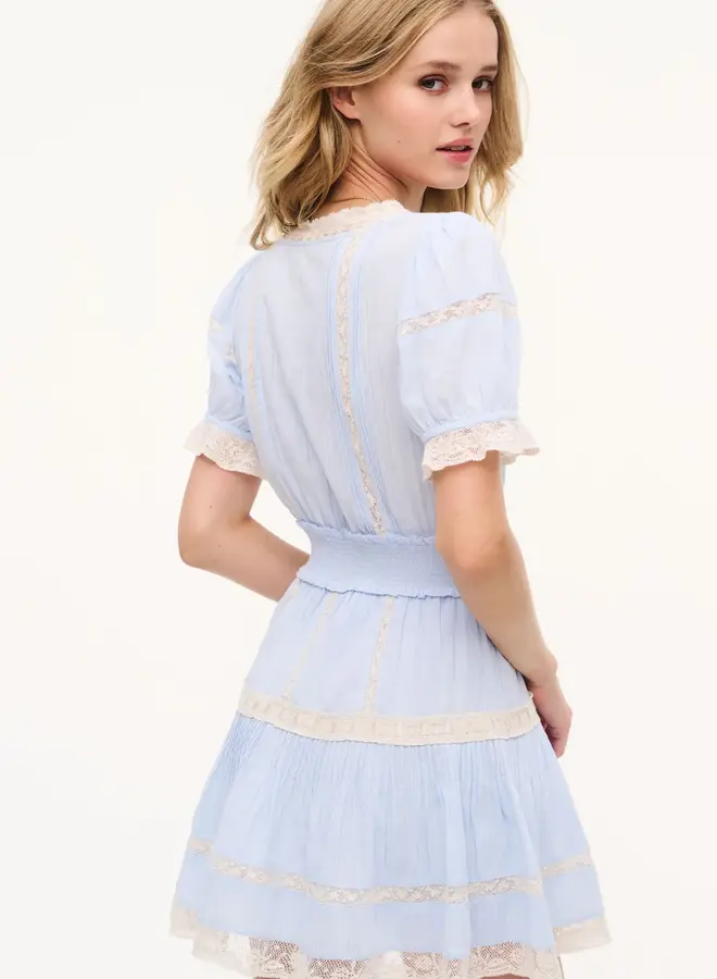 Love Shack Fancy- Devella Dress- Chambray Sky