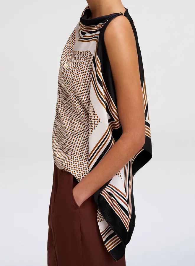 ALC- Kit Top- Black/Caramel Dotted