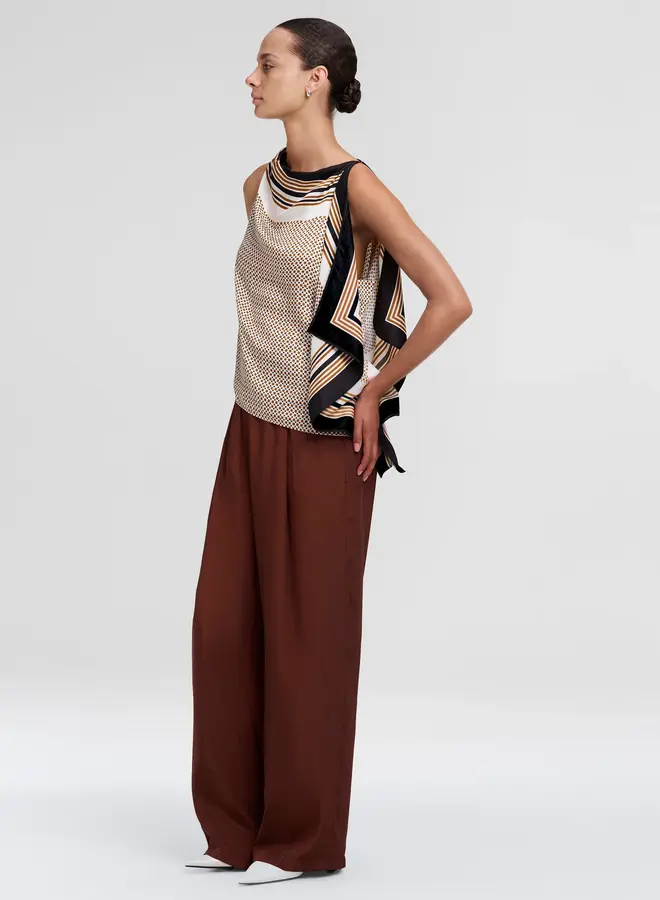 ALC- Kit Top- Black/Caramel Dotted
